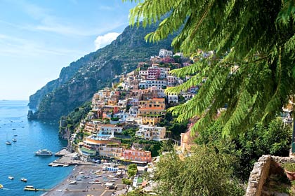 Positano and its colorful houses