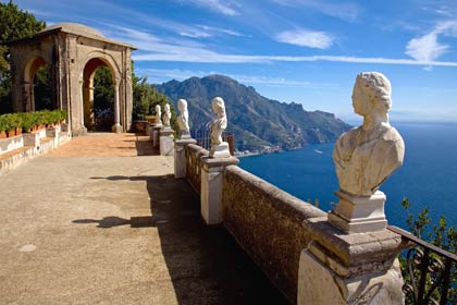 Ravello's terraces overlooking the sea